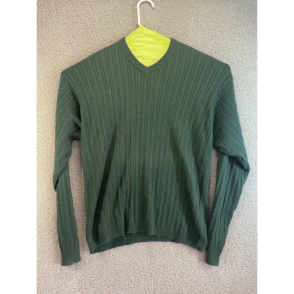 Chaps Ralph Lauren Sweater Mens  X-Large Pullover Cotton Knit Crew Neck‎ Green